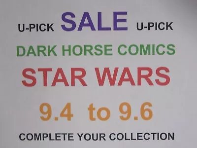 Buy STAR WARS U-PICK Dark Horse Comics 2006 To 2014 Warehouse Discovery NM Or Better • 11.63£