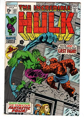 Buy Incredible Hulk #122 (1969) - Grade 6.0 - Versus The Thing - Fantastic Four! • 63.07£