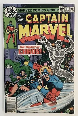 Buy Captain Marvel #61 ~ 1978 Marvel ~ Lots Of Pics ~ Gemini Mailer ~ Hight Grade F+ • 6.20£