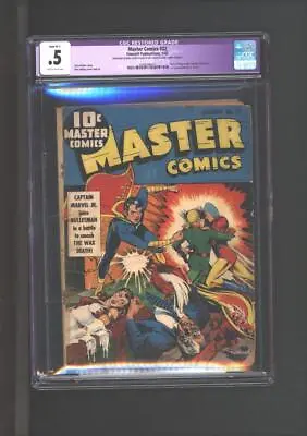 Buy Master Comics #22 CGC .5 Restored 1st Captain Marvel, Jr. Cover 1942 • 750.74£