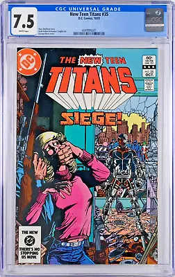 Buy New Teen Titans #35 CGC 7.5 (Oct 1983 DC) George Perez Cover 1st Vigilante Cameo • 28.38£