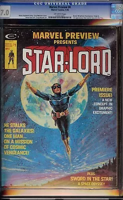 Buy Marvel Preview # 4 CGC 7.0 OW (Marvel, 1976) 1st Appearance Of Starlord • 235.86£