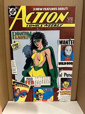 Buy Action Comics Weekly #636 NM/NM+ PHANTOM LADY (1989) DC Comics • 11.99£