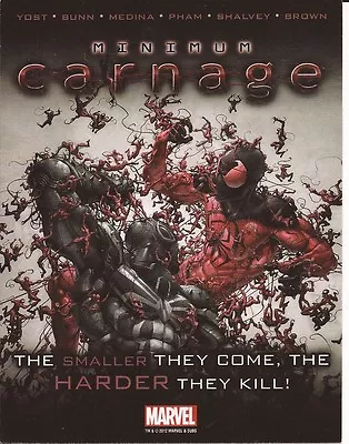 Buy 2012 MINIMUM CARNAGE USA Marvel Spider-Man Spider-Man Promo Card • 1.68£