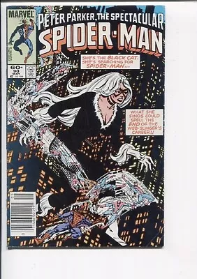 Buy Spectacular Spider-man 90 Vf- 1st/2nd Appearance Black Suit 1984 • 23.72£