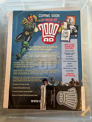 Buy 2000AD Strictly Ink Trading Cards Advert With 1 Pack Of 5 Cards Unopened • 2.50£