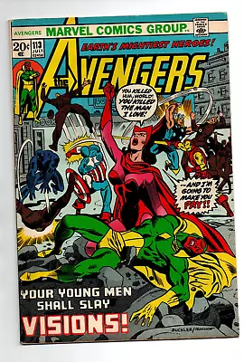 Buy Avengers #113 - Scarlet Witch - Vision - Captain America - Iron Man - 1973 - FN • 15.88£