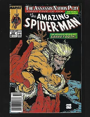 Buy Amazing Spider-Man #324 (News) VF- McFarlane Sabretooth Cap America Silver Sable • 9.50£