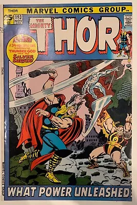 Buy (1971) THE MIGHTY THOR #193! Classic SILVER SURFER Appearance! • 39.71£