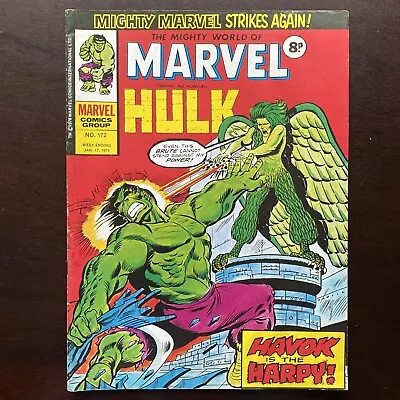 Buy Mighty World Of Marvel #172 Marvel UK Magazine January 17 1976 Hulk FF Daredevil • 8.03£