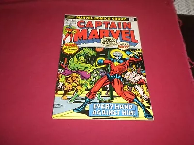 Buy BX2 Captain Marvel #25 Marvel 1973 Comic 8.0 Bronze Age HULK! NAMOR! • 48.65£