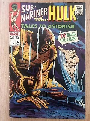Buy Tales To Astonish # 92 Vg/fn Hulk Silver Surfer 1967 Silver Age Marvel • 8£