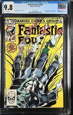 Buy Fantastic Four #258 - Marvel Comics 1983 CGC 9.8 Doctor Doom + Terrax Appearance • 63.16£