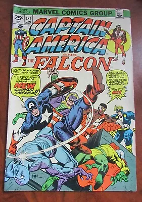 Buy Vintage Captain America And The Falcon Marvel Comics Comic 1974 Vol 1 No 181 • 7.96£
