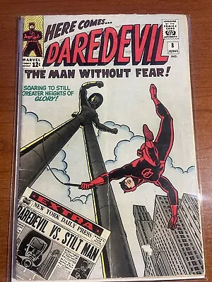 Buy Daredevil 8 1st Appearance Stilt Man 1965  VG-/VG Marvel Silver Age Key • 55.18£