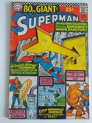 Buy DC Silver Age  Giant  SUPERMAN  # 187 FN/FN+   Oct 1966  Bagged And Boarded • 29£