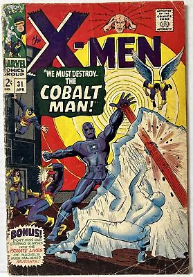Buy Uncanny X-Men #31 (1967) 1st App. Cobalt Man, 1st App. Candy Southern GD • 19.98£