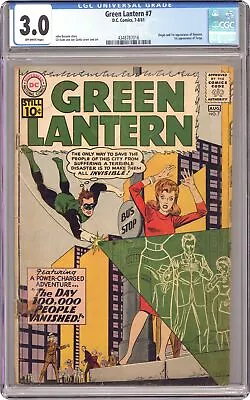 Buy Green Lantern #7 CGC 3.0 1961 4348787016 1st App. And Origin Sinestro • 367.78£