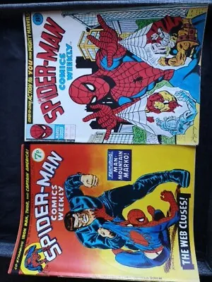 Buy Spiderman Comics Weekly 86 & 142 Iron Man Thor Captain America Kirbymultipack • 5£