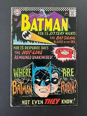 Buy Batman #184 - Mystery Of The Missing Manhunters! (DC, 1940) G/VG • 7.05£