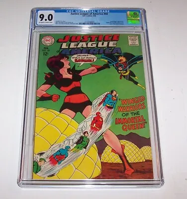 Buy Justice League Of America #60 - DC 1968 Silver Age Issue - CGC VF/NM 9.0  • 146.26£