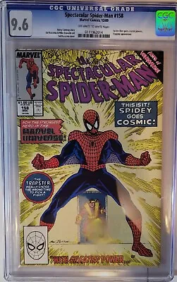 Buy Spectacular Spider-Man #158 (1989) CGC 9.6 Cosmic Spider-Man Sal Buscema Artist  • 79.06£