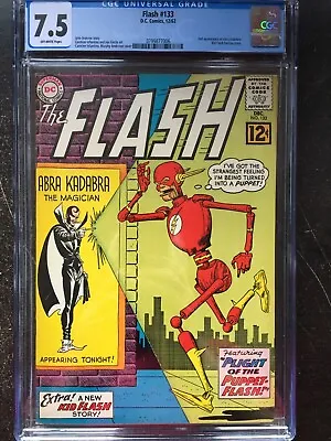 Buy FLASH #133 CGC VF- 7.5; OW; Puppet Flash Cover (12/62)! • 256.22£