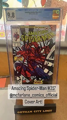 Buy Amazing Spider-Man #317 CGC 9.8 (1989) Todd McFarlane Cover Marvel Comics • 200.15£