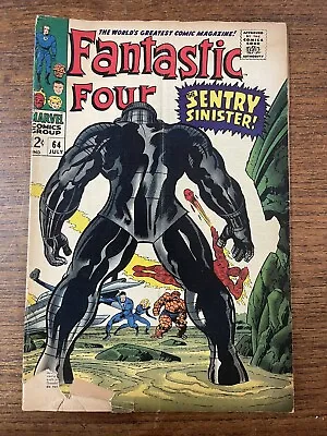 Buy Fantastic Four #64 Good Off-White Pages (1961 1st Series) 1st Kree Sentry • 8.68£
