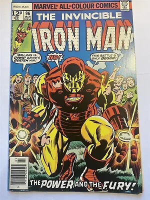 Buy INVINCIBLE IRON MAN #96 Marvel Comics UK Price 1977 VF • 4.95£