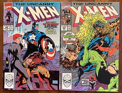 Buy UNCANNY X-MEN # 268 And 269 - FN/VF - Captain America, Black Widow, Jim Lee • 29.99£