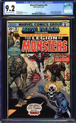 Buy Marvel Premiere #28 Cgc 9.2 Ow/wh Pages // 1st App Legion Of Monsters 1976 • 308.22£