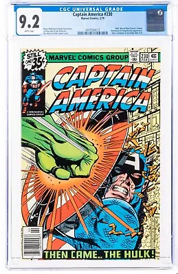 Buy Captain America #230 CGC 9.2! WHITE Pages Hulk Appearance! 1979 Classic Bronze • 137.97£