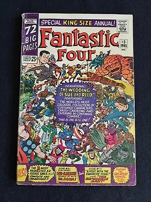 Buy Fantastic Four Annual #3 Marvel Comics 1965 Wedding Sue Storm & Reed Richards • 64.65£