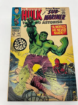 Buy Tales To Astonish #95 Fine+ 6.5 CR/OW Pgs Incredible Hulk Sub-Mariner Marvel • 52.82£