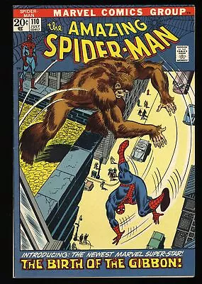 Buy Amazing Spider-Man #110 VF/NM 9.0 1st Appearance Gibbon! Marvel 1972 • 66.72£