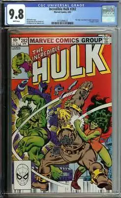 Buy Incredible Hulk #282 Cgc 9.8 White Pages // She-hulk + Hulk Team-up 1983 • 260.16£
