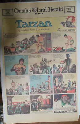 Buy Tarzan Sunday Page By Hal Foster From 11/22/1936 Very Rare! Full Page Size • 15.81£