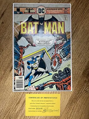 Buy Batman #275 (1976) Part Of The “Colonel Collection” With COA, D.C. Comics VG • 15£