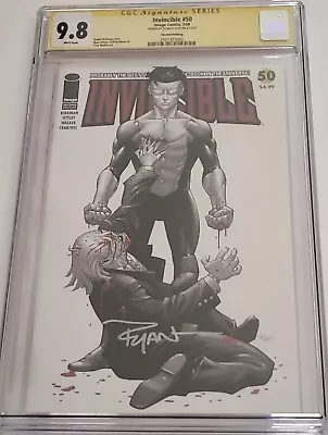 Buy Invincible #50 CGC Second Print SS 9.8 Signed By Ryan Ottleyn RARE • 460.35£