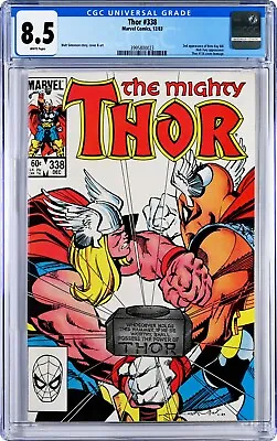 Buy Thor #338 CGC 8.5 (Dec 1983, Marvel) Walt Simonson, Nick Fury, 2nd Beta Ray Bill • 46.37£