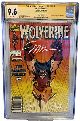 Buy Wolverine 27 CGC SS 9.6 Jim Lee 7/90 Newsstand Ed Iconic Cover WP Rare! • 557.65£