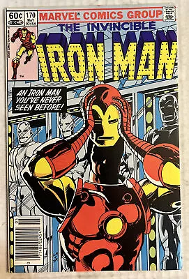 Buy Invincible Iron Man 170 Newsstand FN/VF 1983 1st App James Rhodes As Iron Man • 11.10£