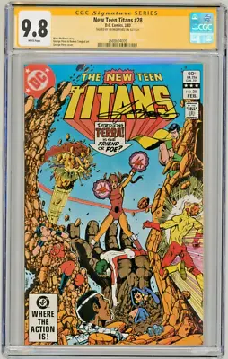 Buy CGC SS 9.8 New Teen Titans #28 SIGNED George Perez Art 2nd Terra 1st In Costume • 315.34£