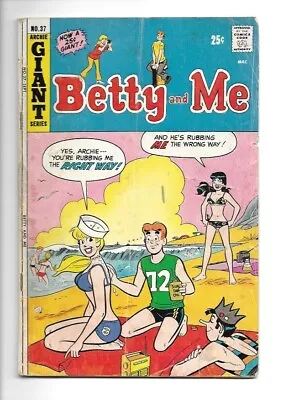 Buy BETTY AND ME #37 Dan DeCarlo Classic Innuendo Cover, Archie Series, 1971 • 11.19£