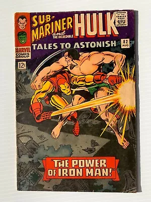 Buy Tales To Astonish #82 1966 Sub-Mariner &The Incredible Hulk Featuring Iron Man! • 55.43£
