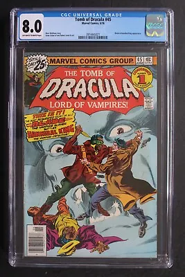 Buy TOMB OF DRACULA #45 First Full DEACON FROST 1976 Hannibal King BLADE MCU CGC 8.0 • 72.74£