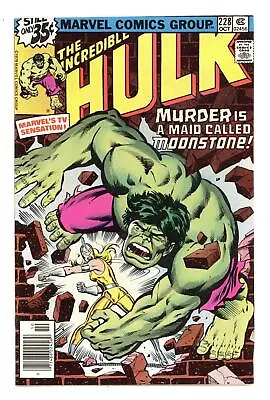 Buy Incredible Hulk #228 VF- 7.5 1978 1st App. Moonstone • 37.84£