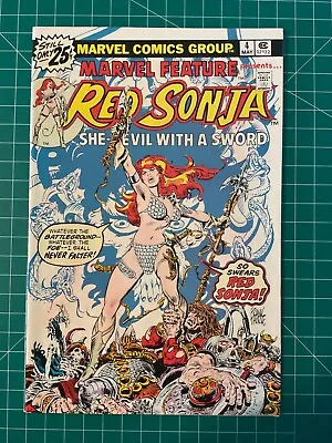 Buy Marvel Feature Presents Red Sonja #4 (1976) KEY Issue Roy Thomas VF • 10.27£