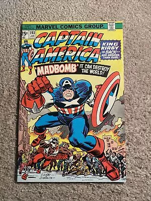 Buy Marvel Comics Captain America #193 Jack Kirby Cover Art Falcon 1976 Madbomb • 19.73£